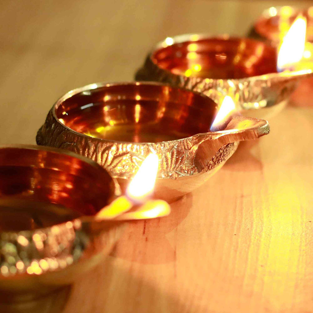 Brass Engraved Kuber Diya - Size 2 - The Sundook
