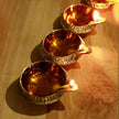 Brass Engraved Kuber Diya - Size 3