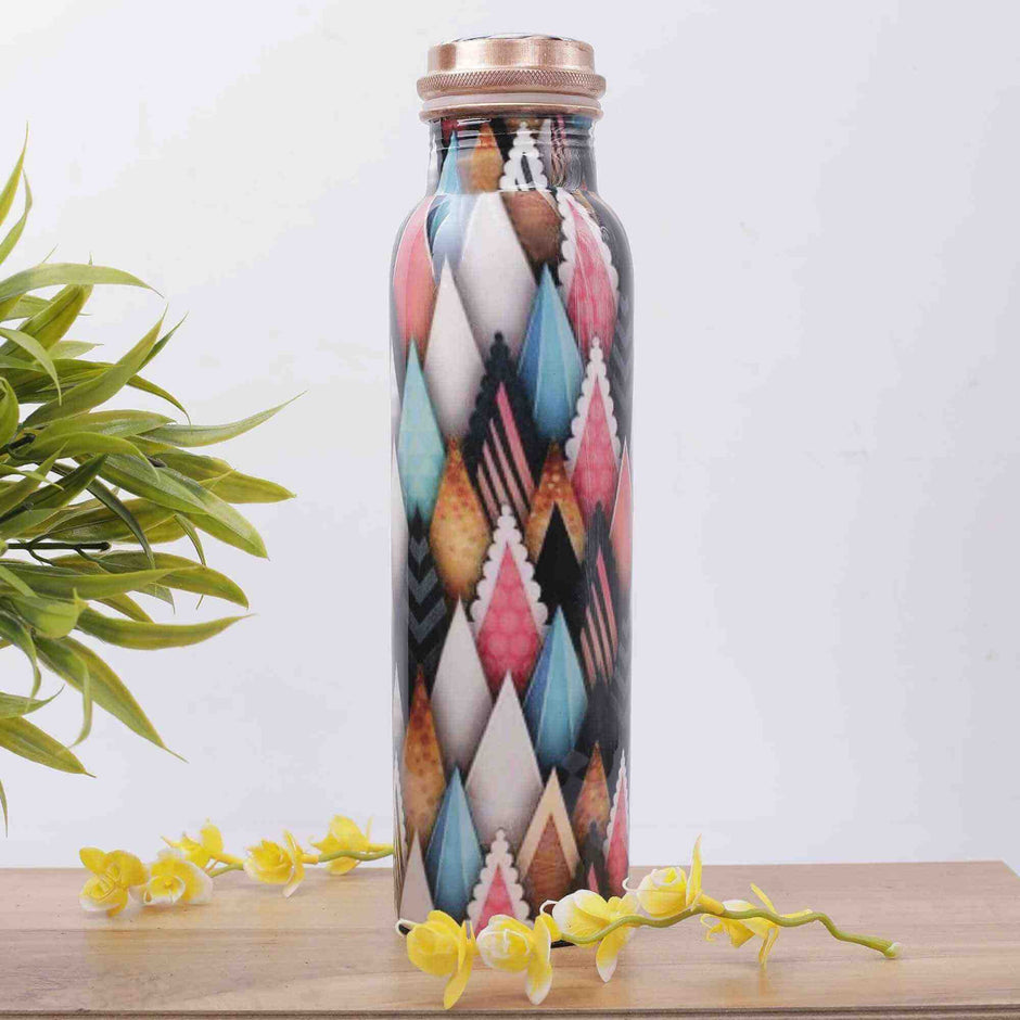 Designer Pyramid Premium Copper Bottle
