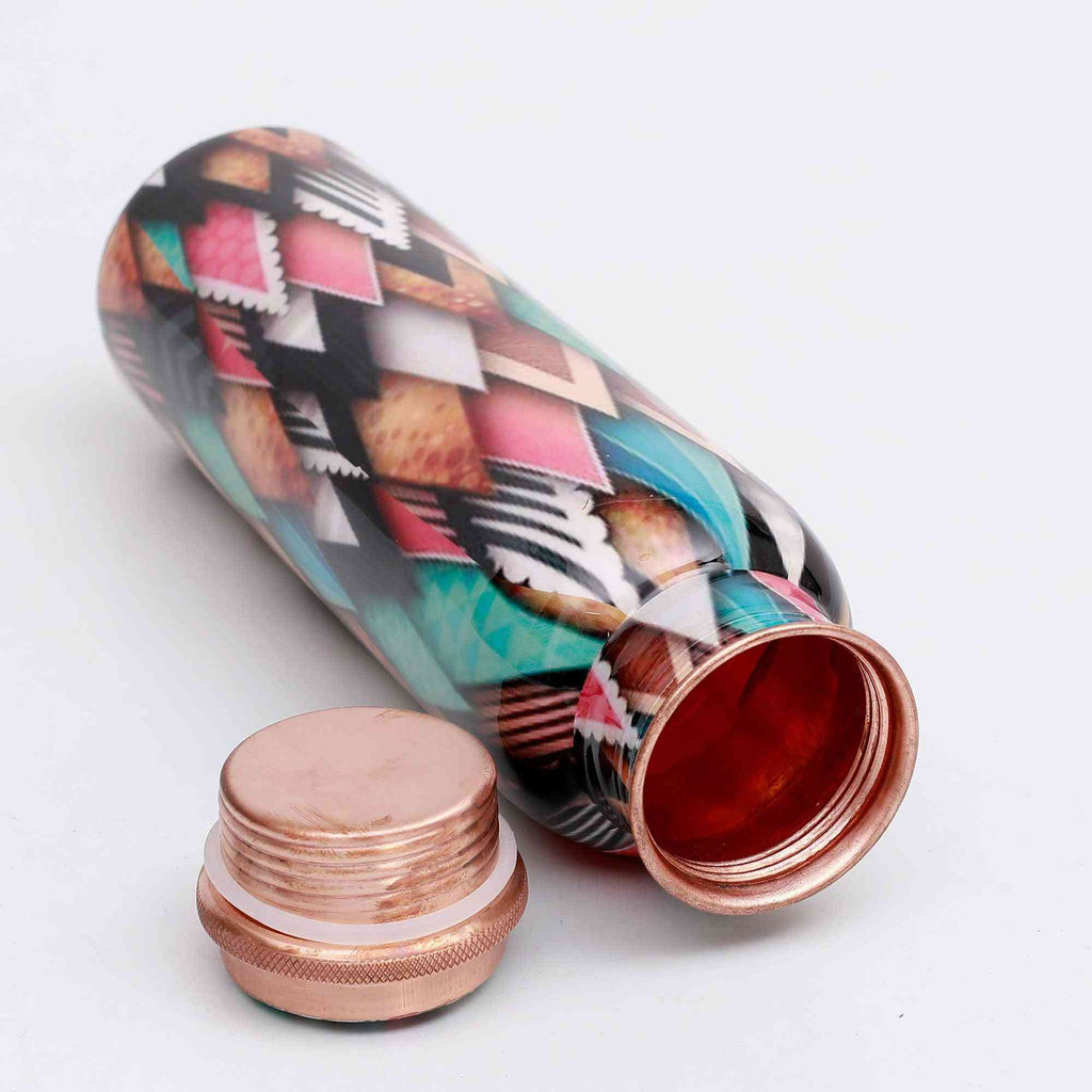 Designer Pyramid Premium Copper Bottle - The Sundook