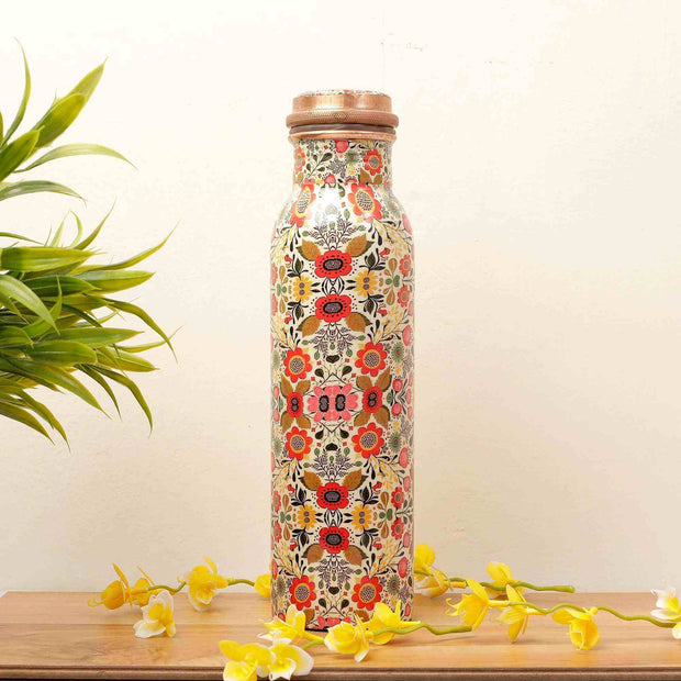 Flock of Flowers Premium Copper Bottle