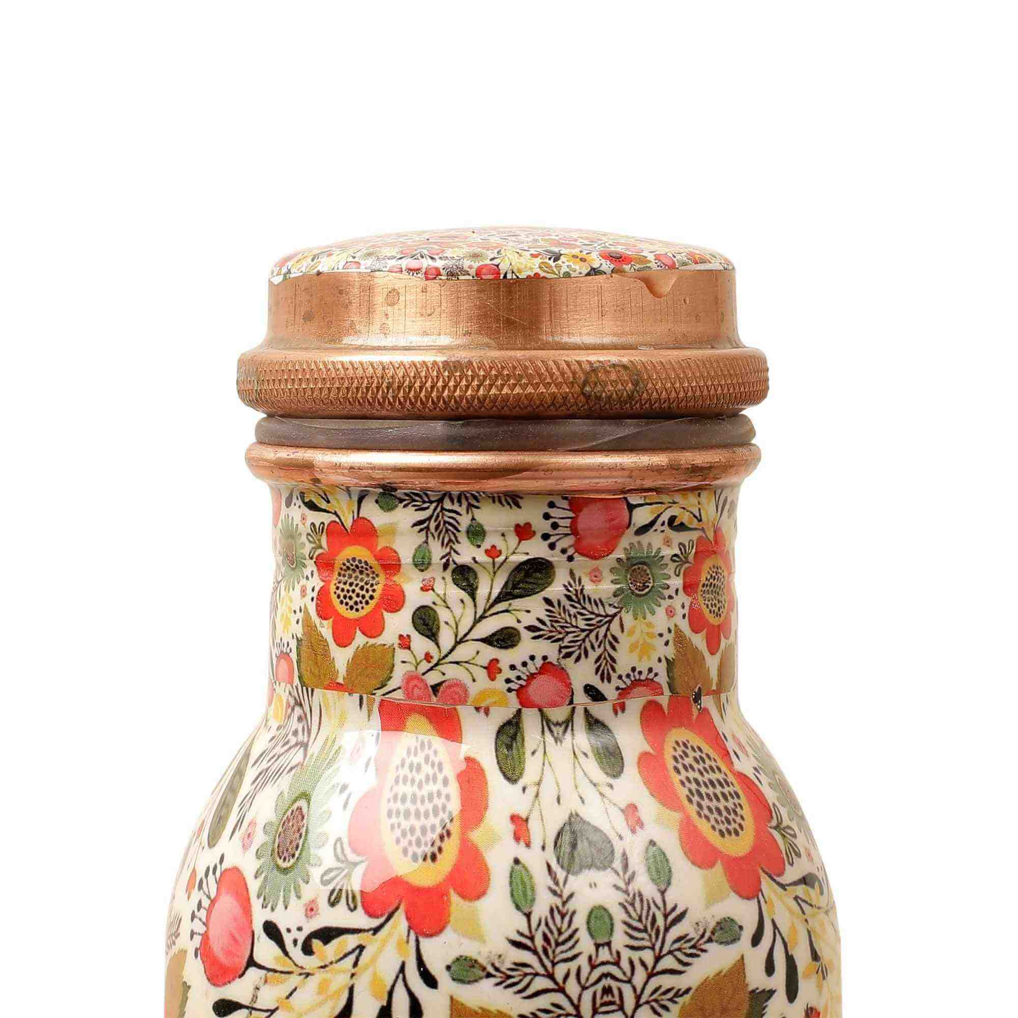 Flock of Flowers Premium Copper Bottle