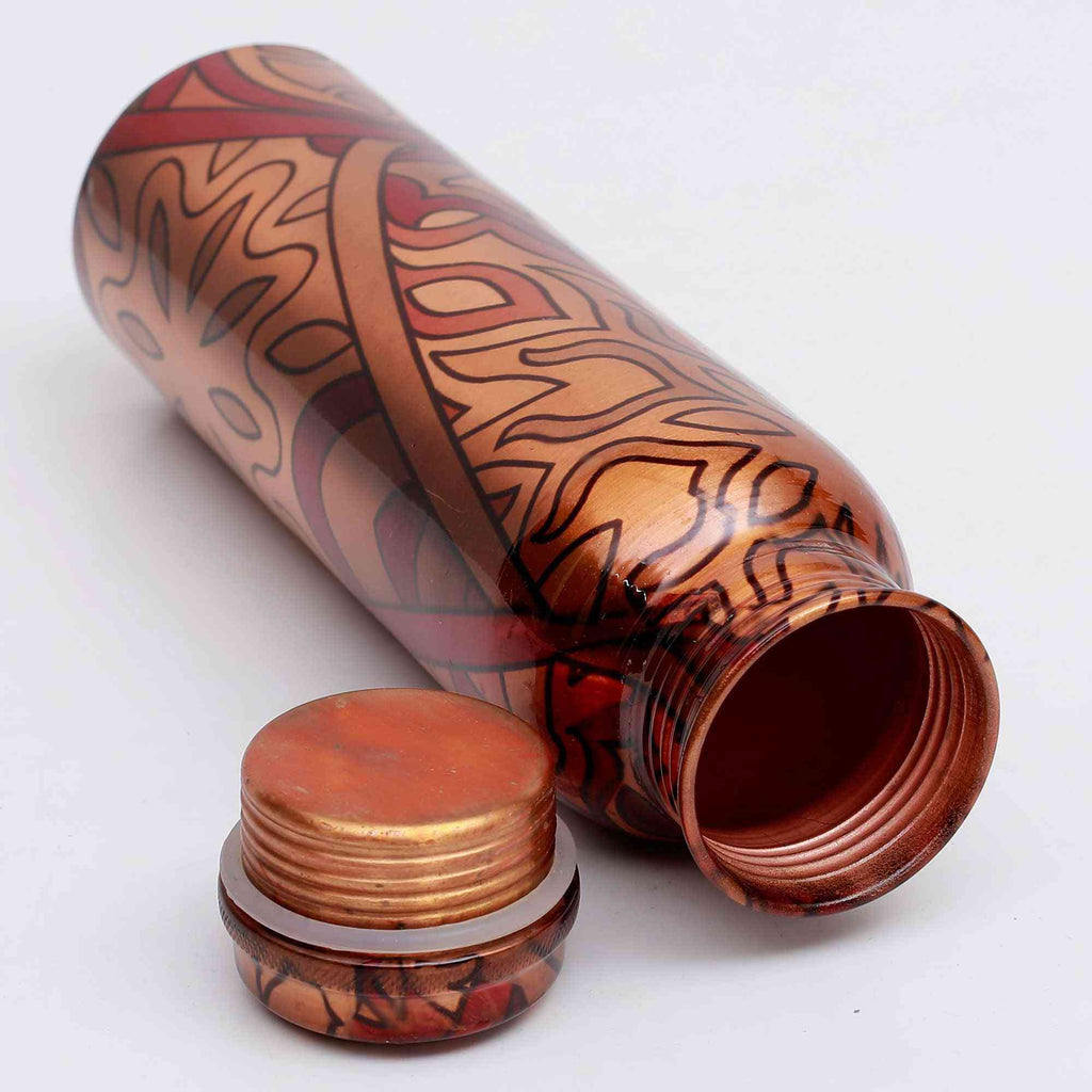 Floral Delimination Print Copper Bottle - The Sundook