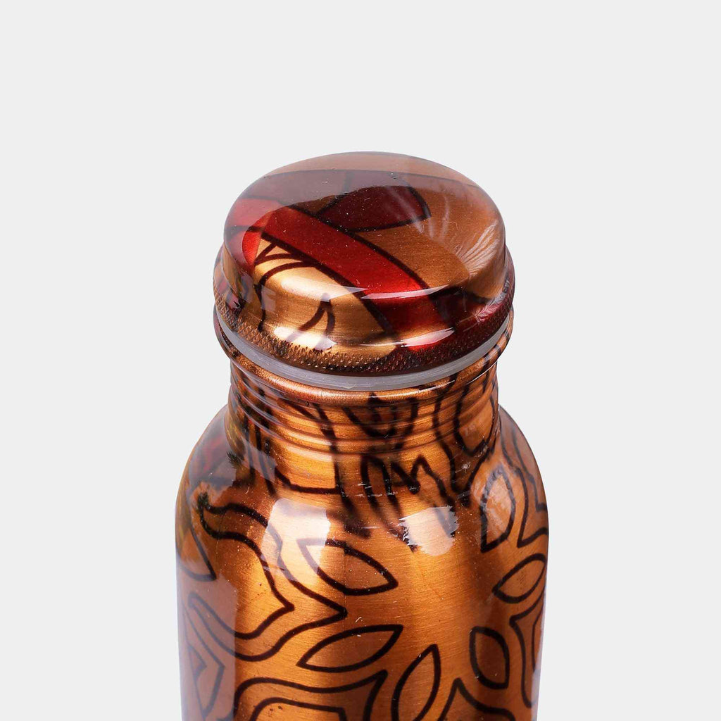 Floral Delimination Print Copper Bottle - The Sundook
