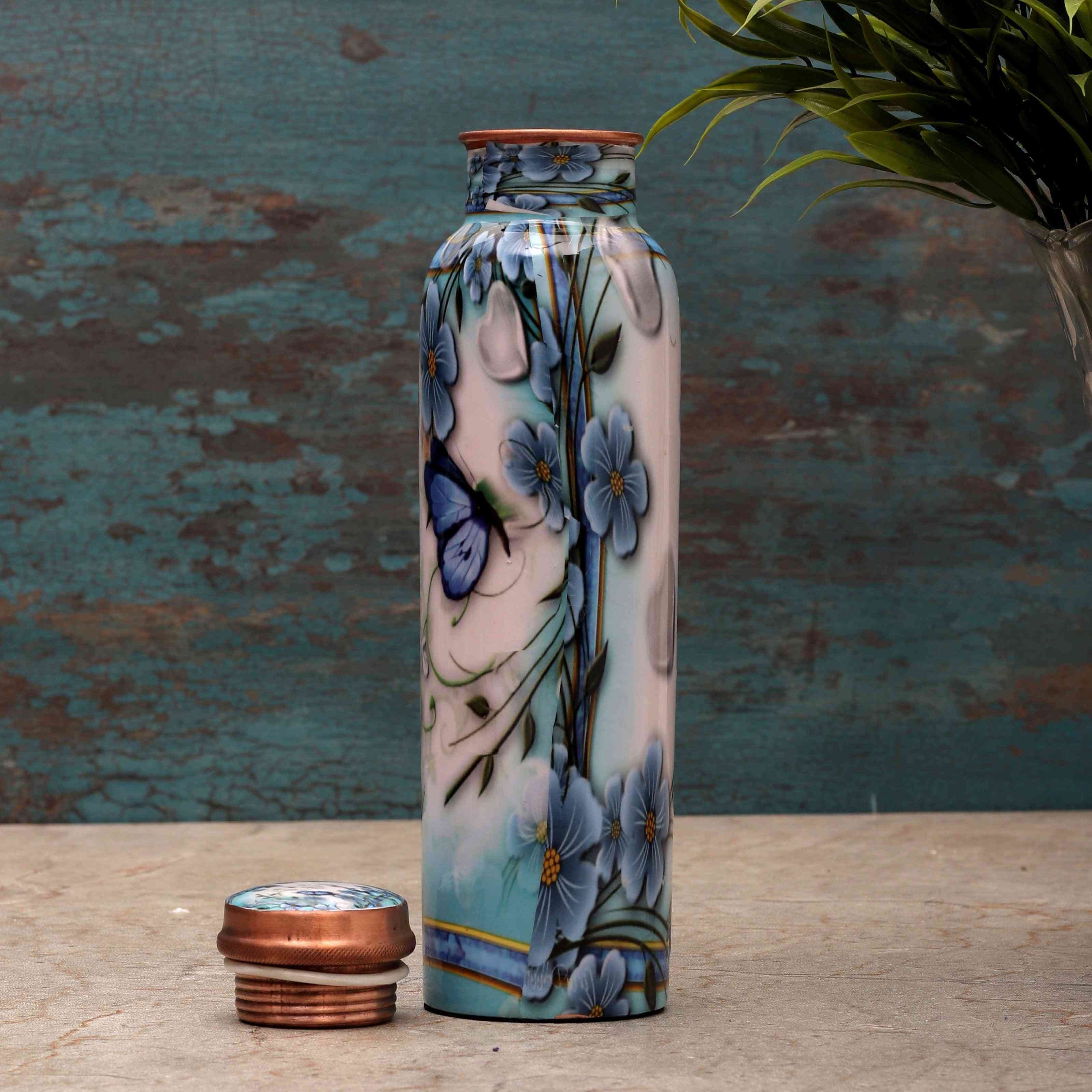 Floral Flight Premium Copper Bottle
