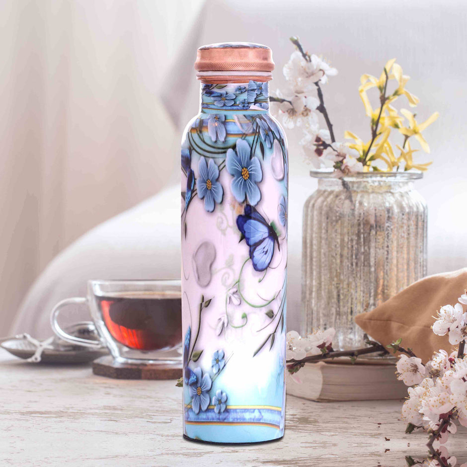 Floral Flight Premium Copper Bottle