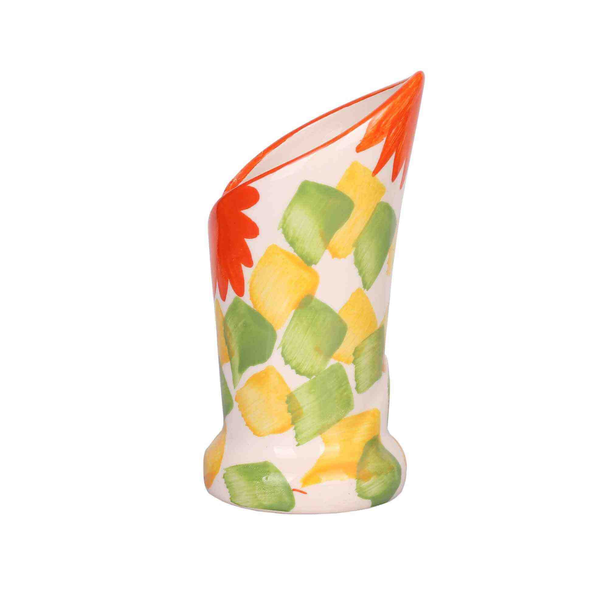 Funky Multicolour Flower Pot / Napkin Pot