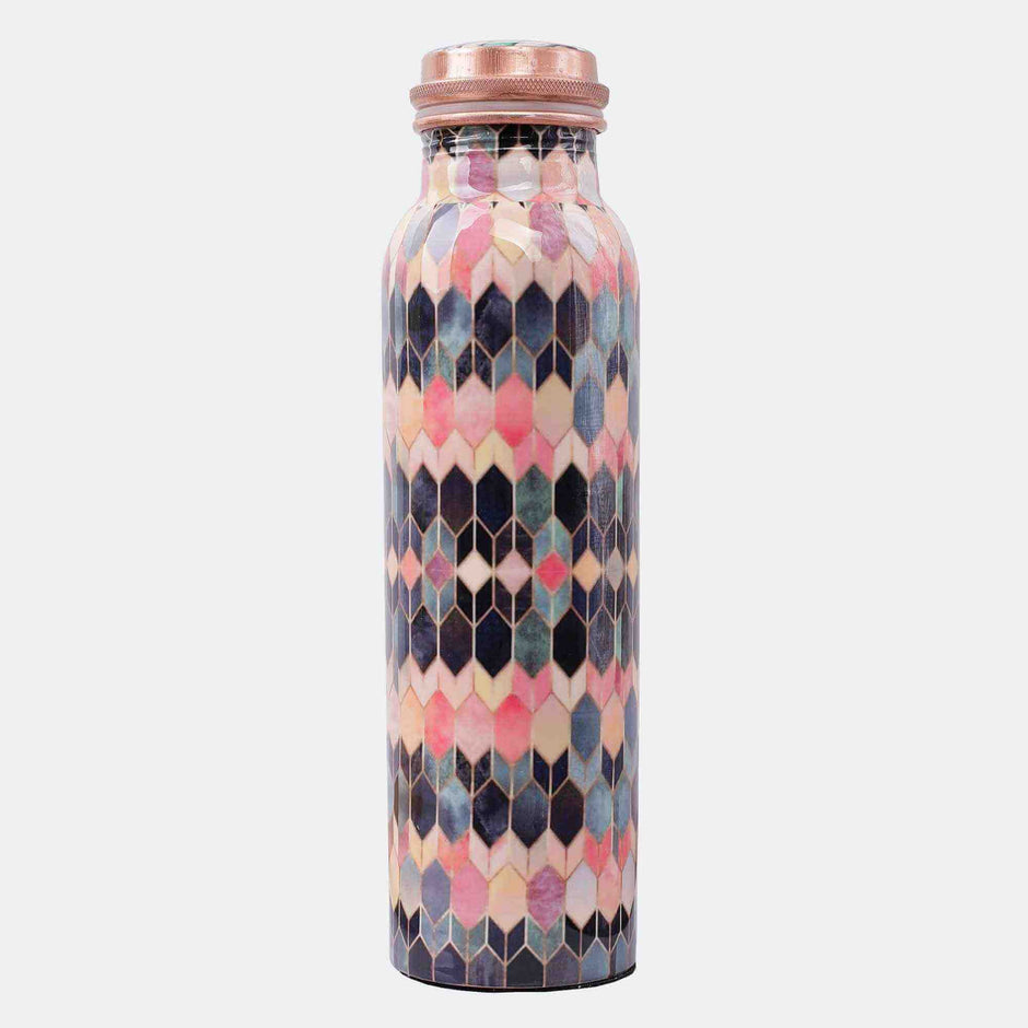 Geometric Tapestry Premium Copper Bottle