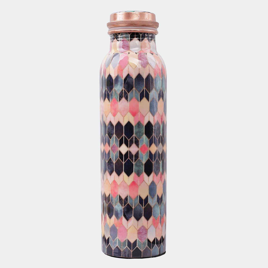 Geometric Tapestry Premium Copper Bottle - The Sundook