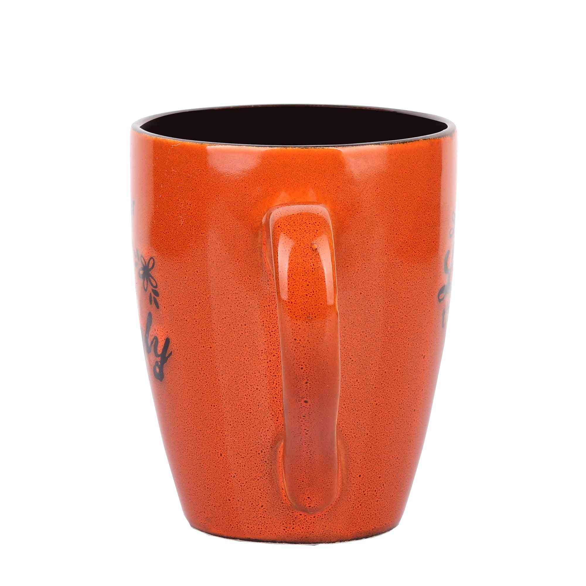 Glazed Coffee/Milk Mug - Better Late than Ugly (Orange)