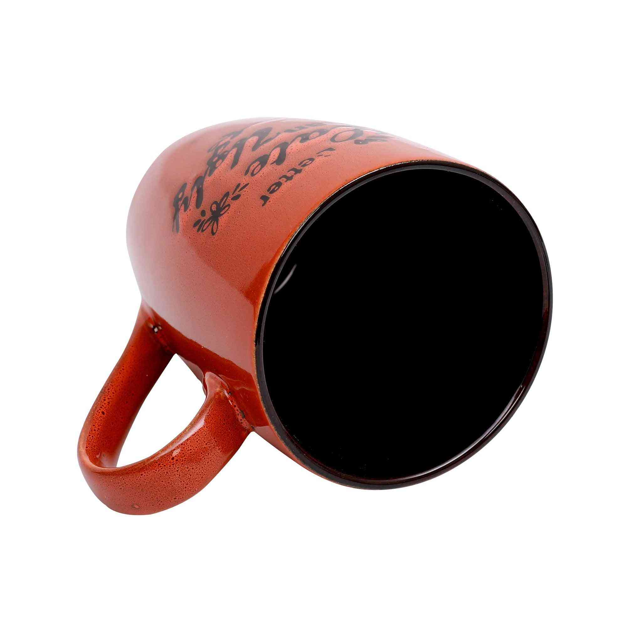 Glazed Coffee/Milk Mug - Better Late than Ugly (Orange)