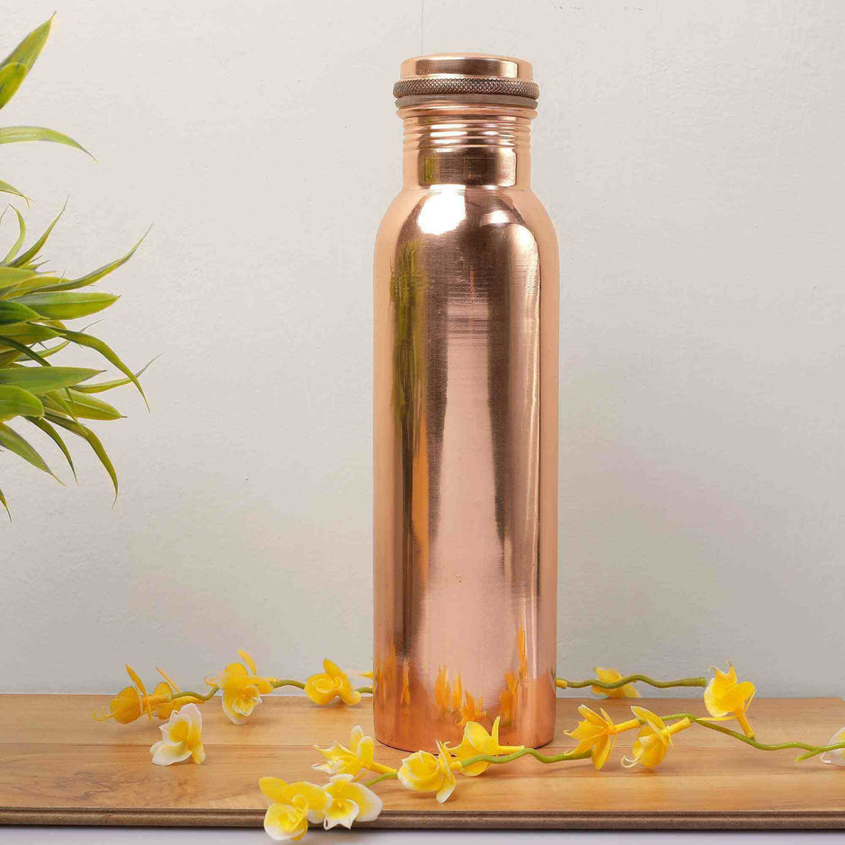 Glossy Seamless Copper Bottle