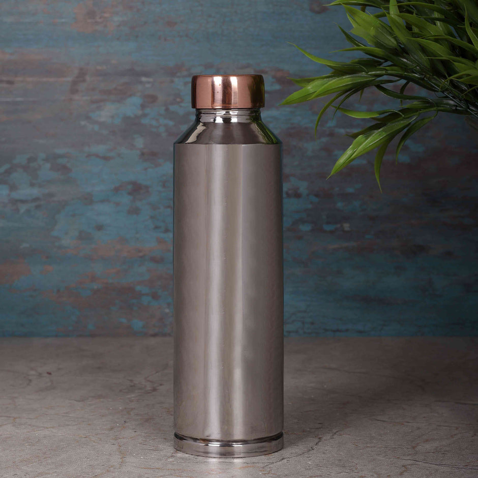 Glossy Steel Coated Copper Bottle