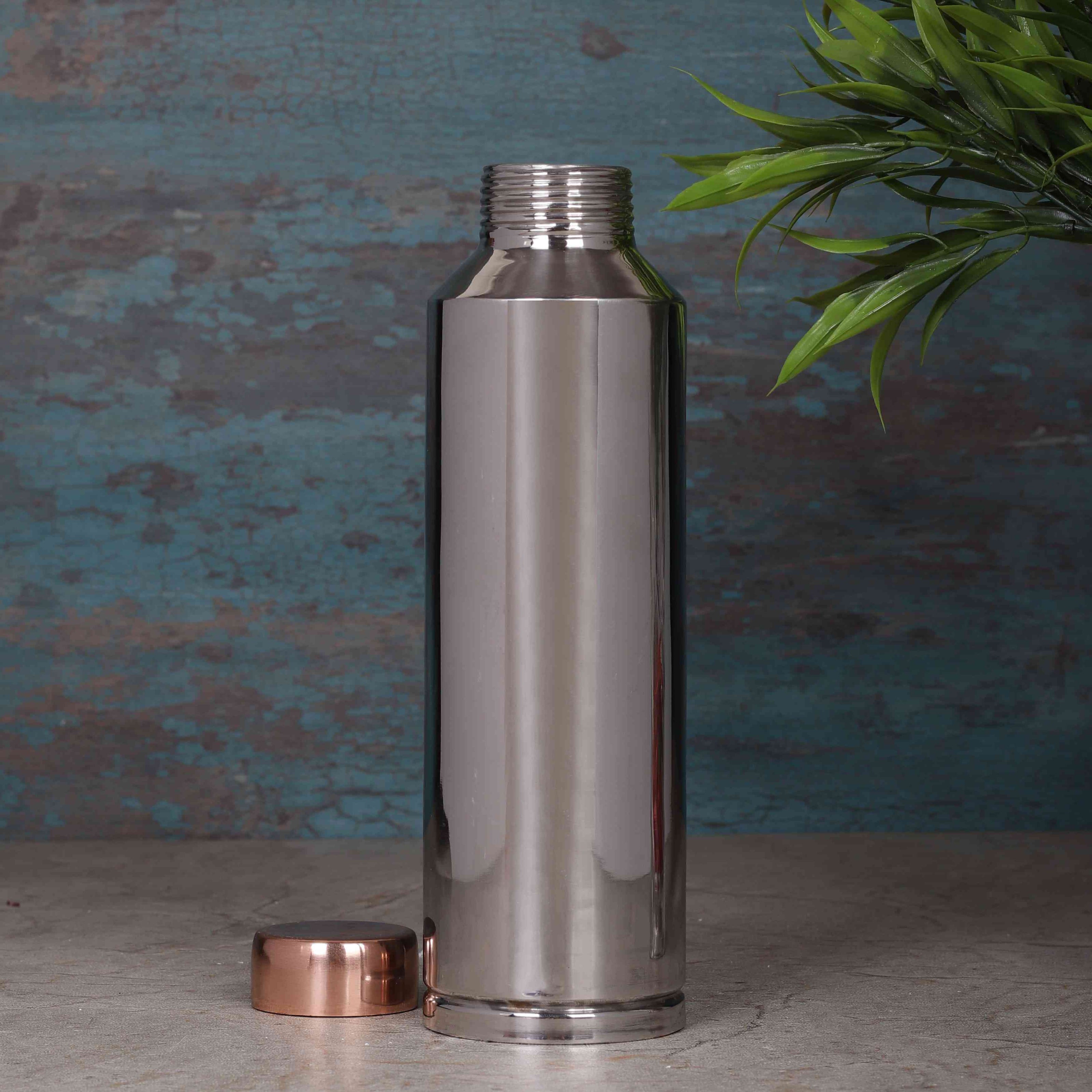 Glossy Steel Coated Copper Bottle