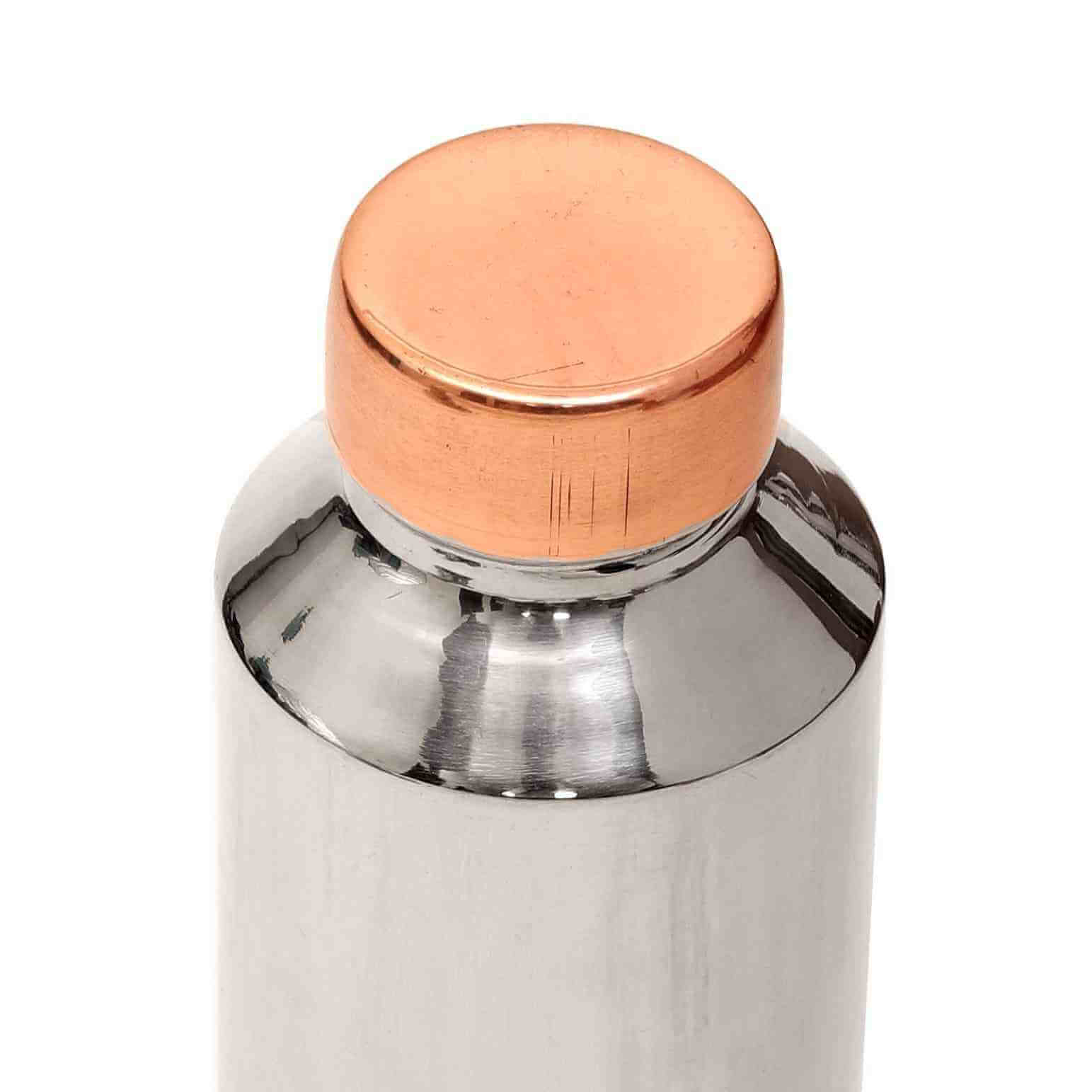 Glossy Steel Coated Copper Bottle