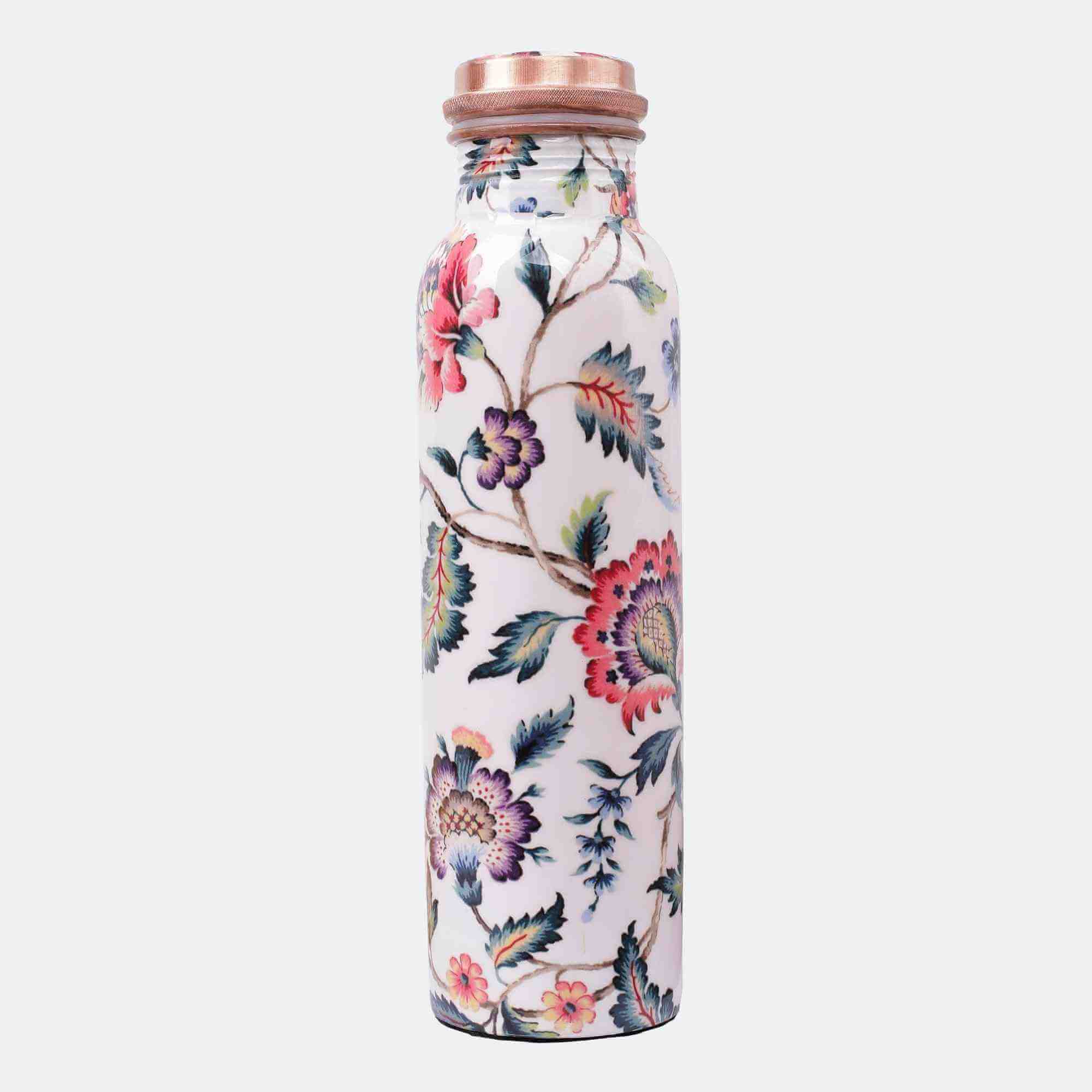 Loud Floral Print Premium Copper Bottle