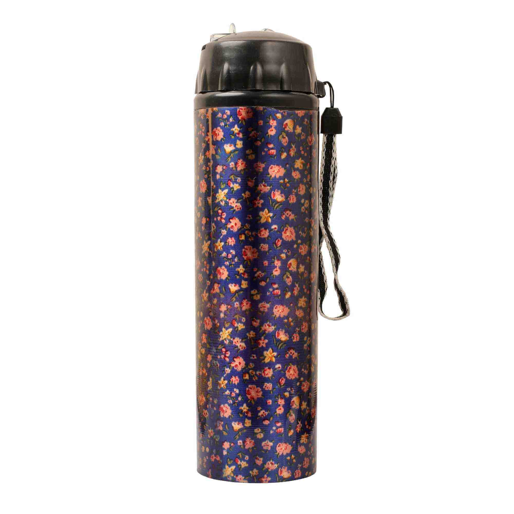 Mini Flowers Blue Copper Sipper Bottle