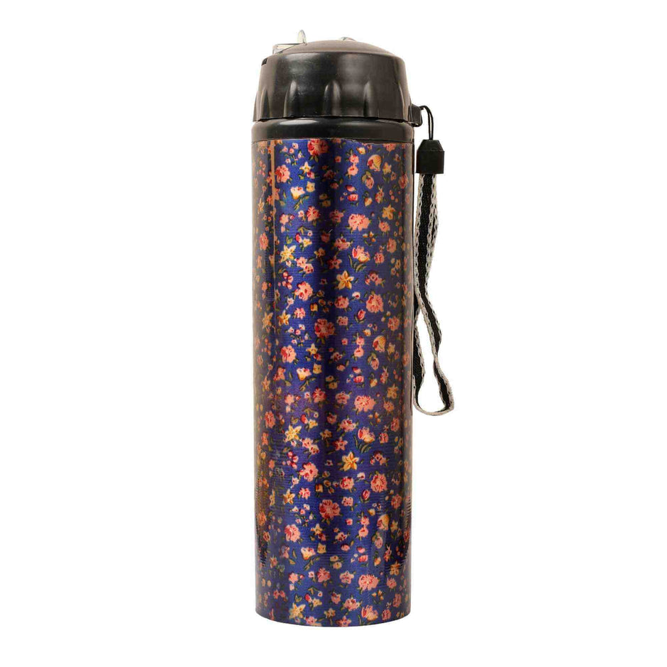 Mini Flowers Blue Copper Sipper Bottle