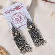 Akansha Kundan Silver Oxidized Necklace Set