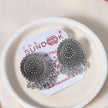 Swara Silver Oxidized Stud Earrings