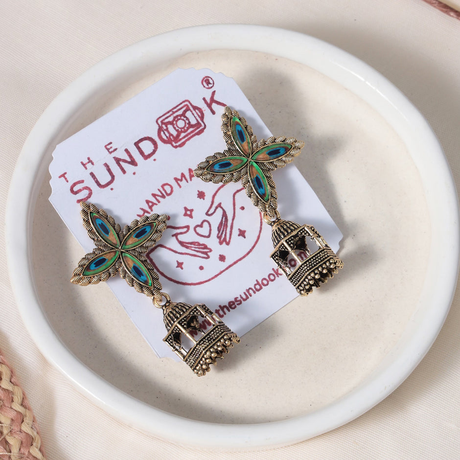 Unnati Gold Plated jhumki Earrings