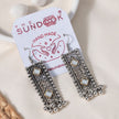 Navya Silver Oxidized Long Necklace Set