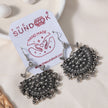 Kavya Silver Oxidized Long Necklace Set