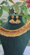 Kashish Handcrafted Antique Gold Plated Kasu Mala Necklace Set