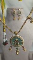 Yamini Ethnic Gold Plated Chain Long Necklace Set