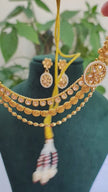 Triveni Traditional Layered Gold plated kundan Necklace Set
