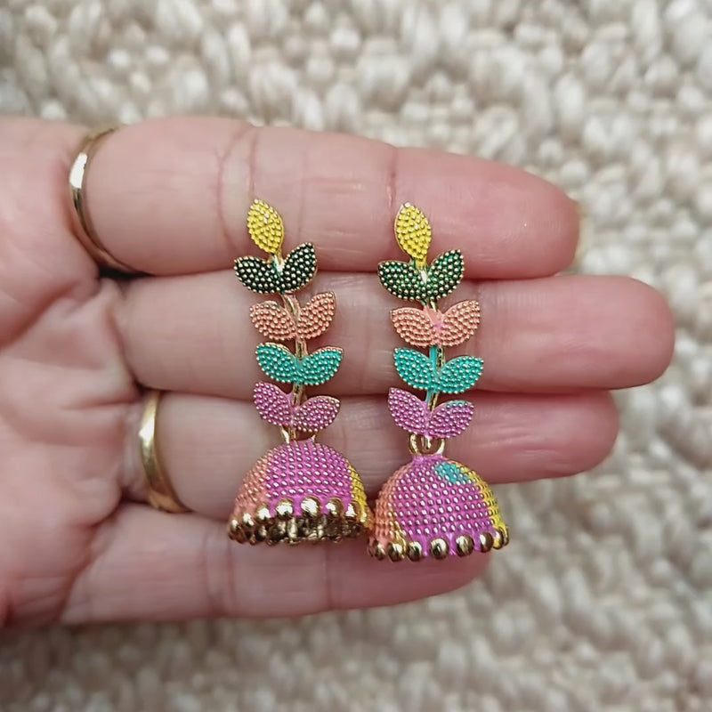 Lily Multi-Coloured Jhumki Earrings