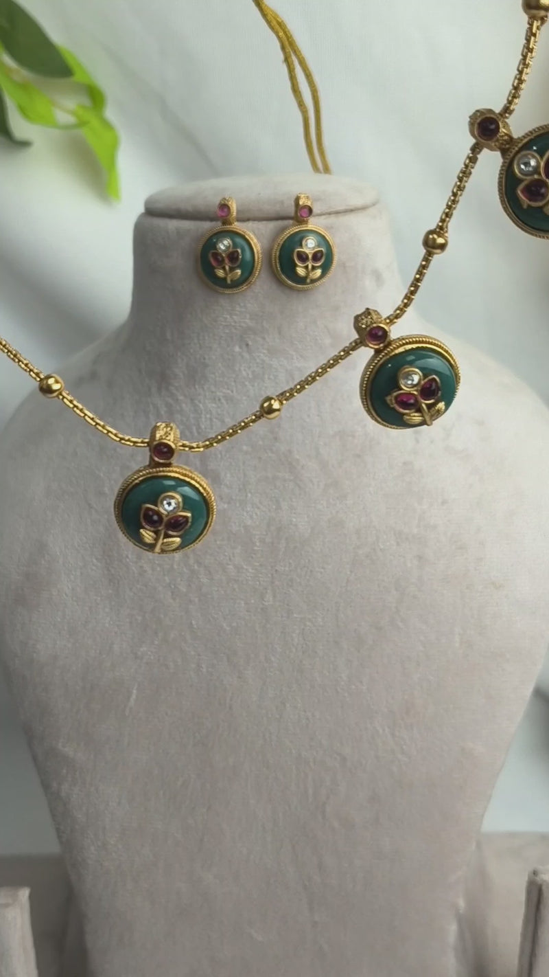 Dvisha Gold Plated Necklace Set