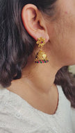 Aria Gold Plated South Indian Jhumka Earrings