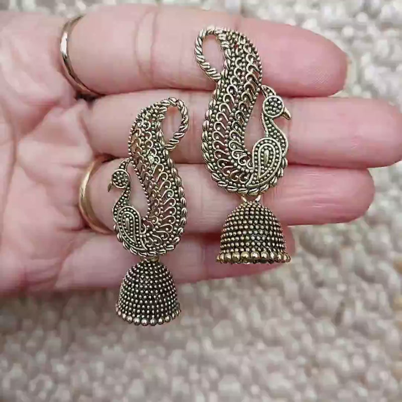 Mihika Gold Plated Jhumki Earrings