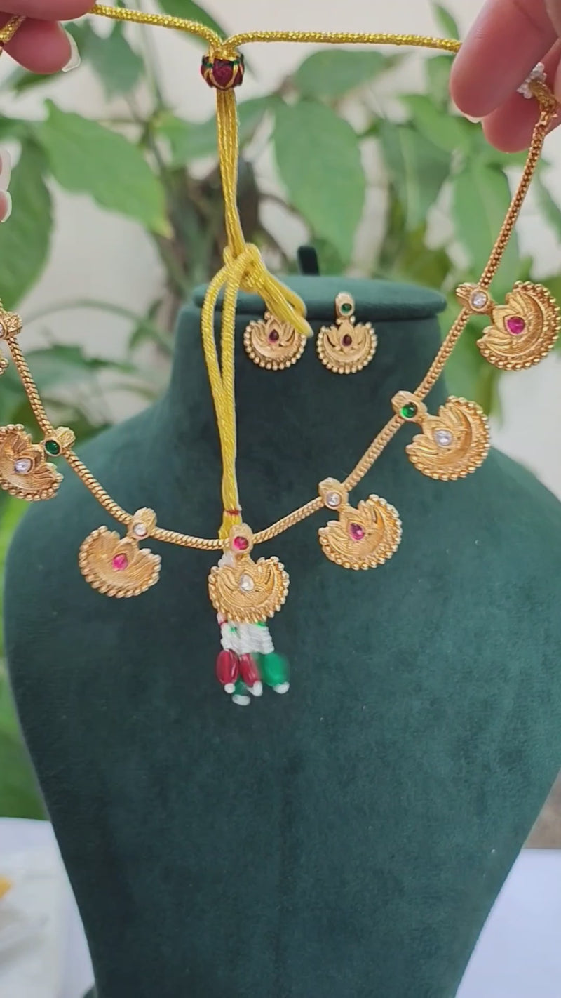 Priyal Gold Plated Heritage Necklace Set