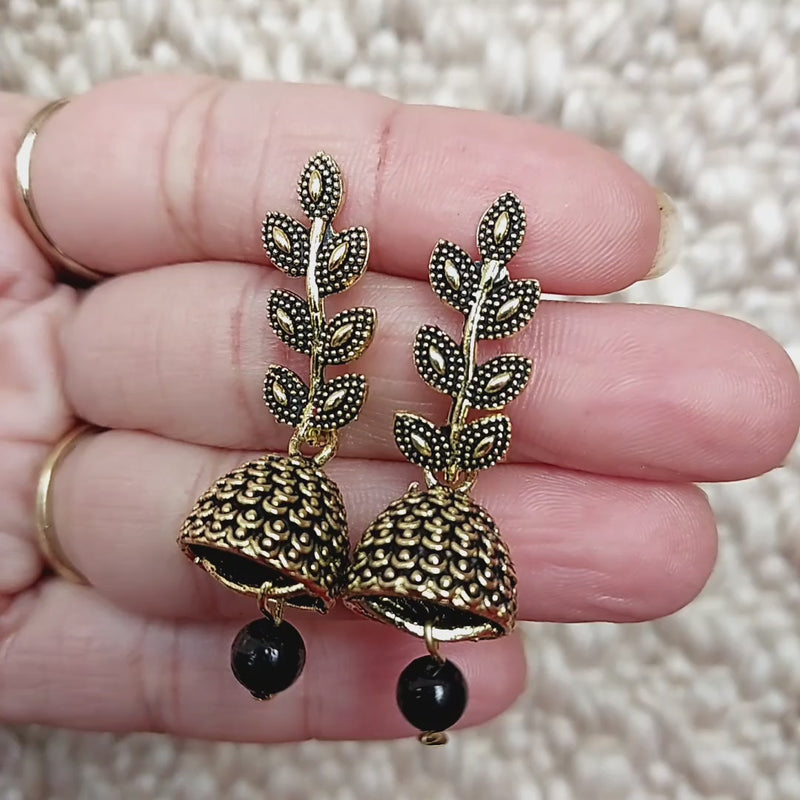 Pihu Gold Plated Jhumki Earrings