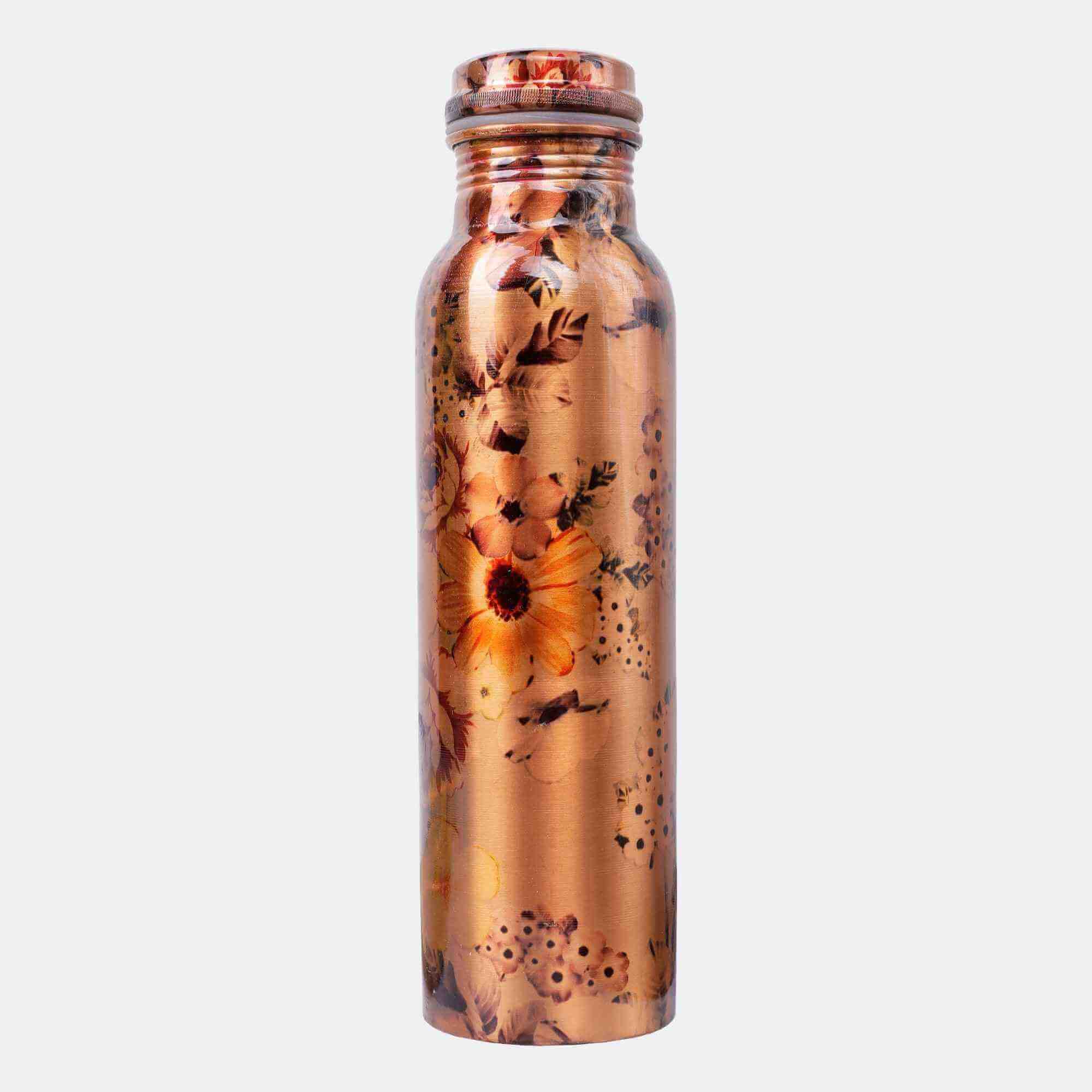 Random Floral Print Copper Bottle (Print 1)