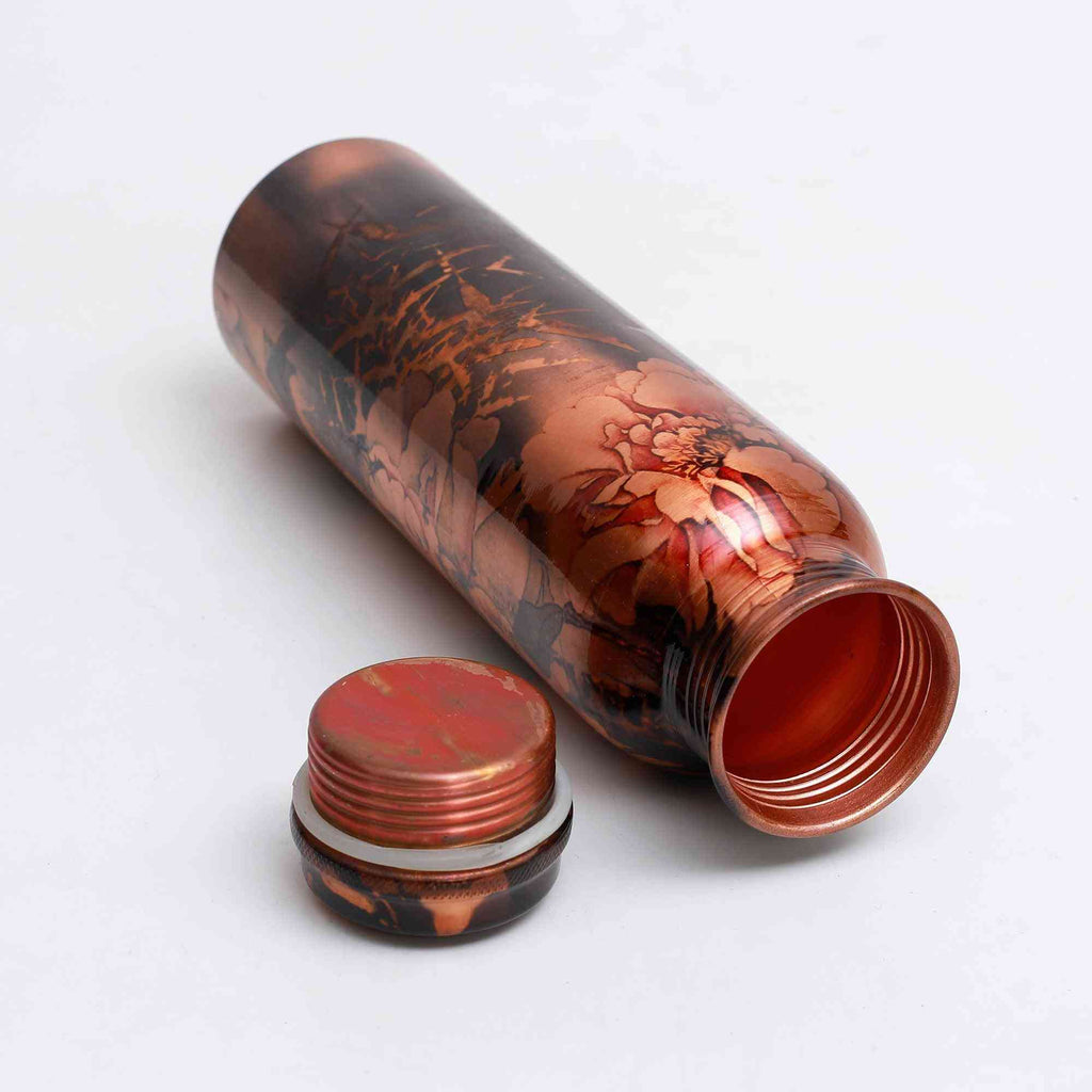 Random Floral Print Copper Bottle (Print 2) - The Sundook