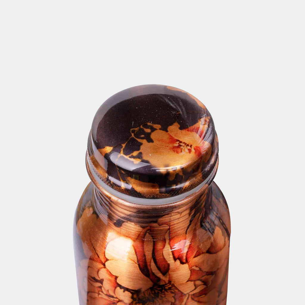 Random Floral Print Copper Bottle (Print 2) - The Sundook