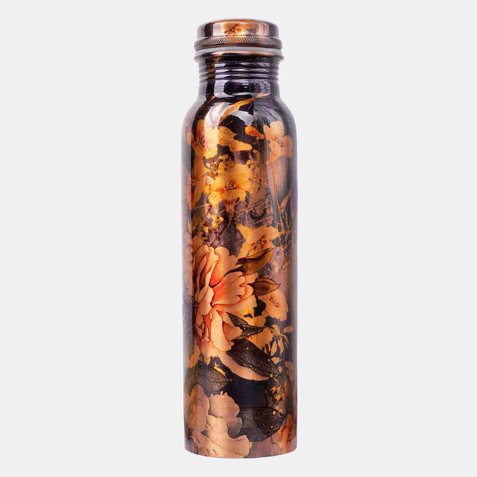Random Floral Print Copper Bottle (Print 2)