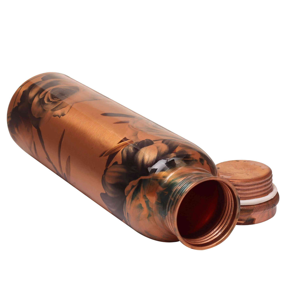 Random Floral Print Copper Bottle (Print 3) - The Sundook