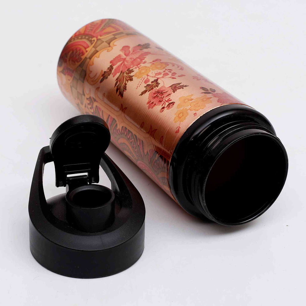 Random Flower Bunch Junior Copper Sipper Bottle - The Sundook