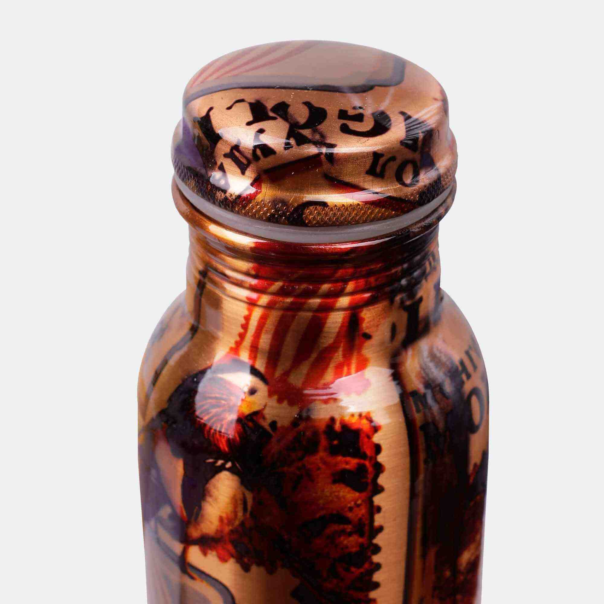Random Skyview Print Copper Bottle