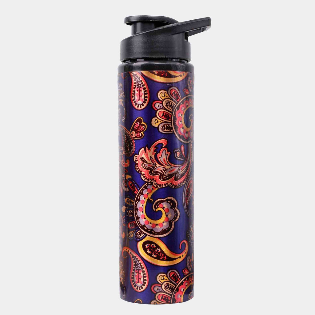 Rangoli Art Blue Copper Sipper Bottle - The Sundook