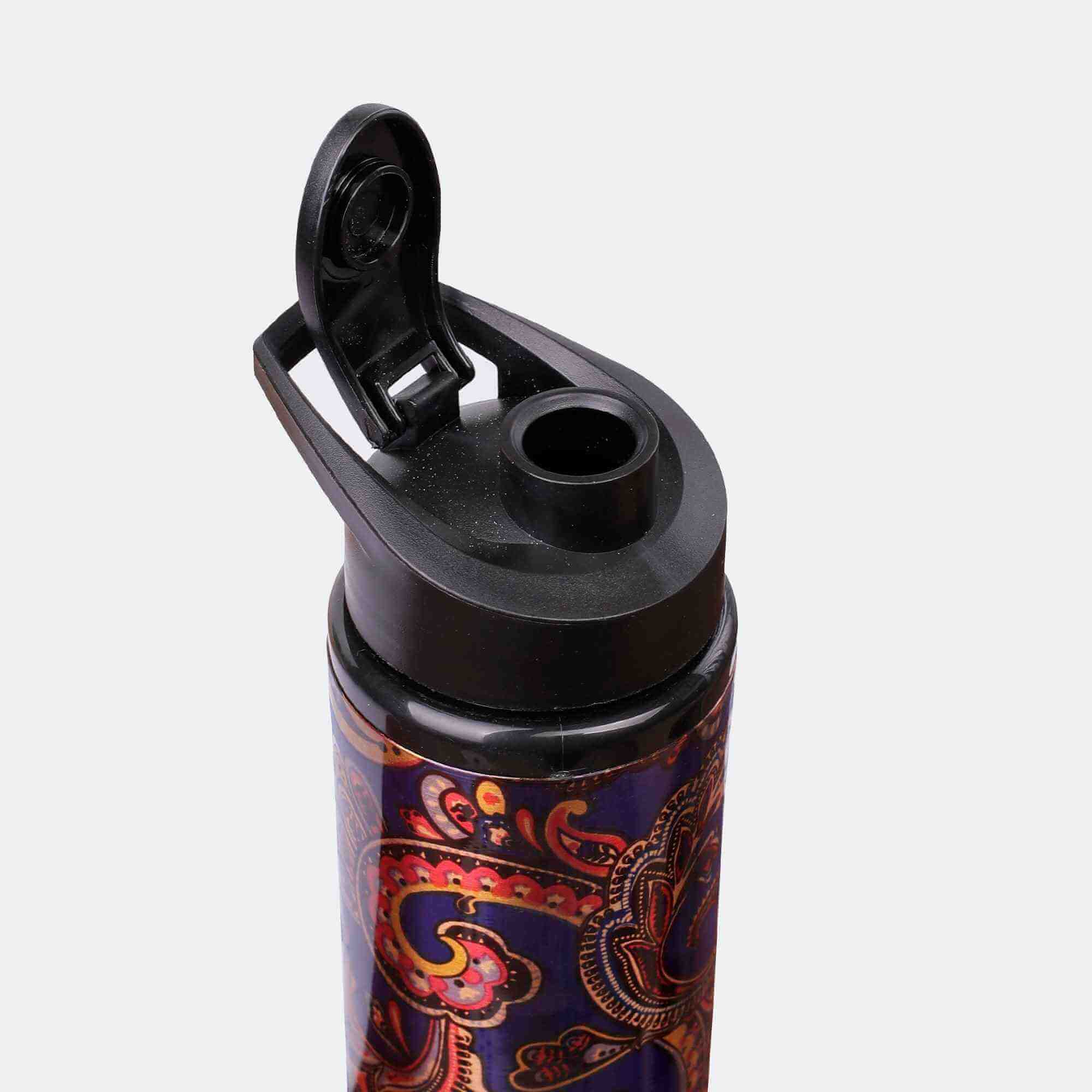 Rangoli Art Blue Copper Sipper Bottle