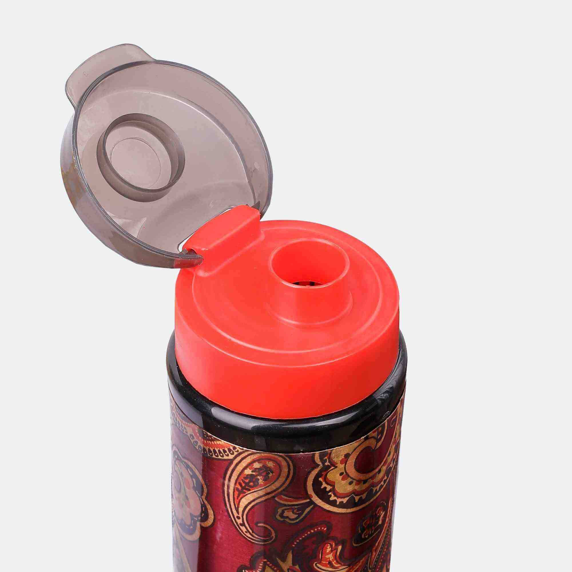 Rangoli Art Maroon Copper Sipper Bottle
