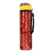 Rangoli Art Red Copper Sipper Bottle