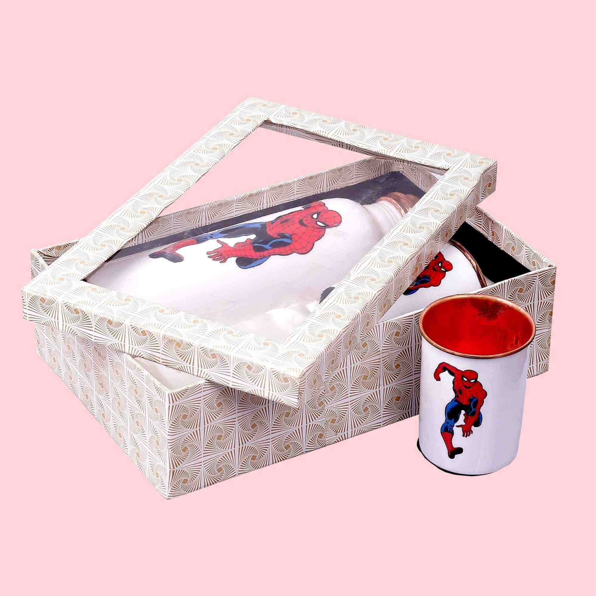 Saviour Spiderman Copper Bottle & Tumblers' Set