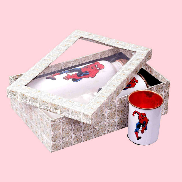 Saviour Spiderman Copper Bottle & Tumblers' Set