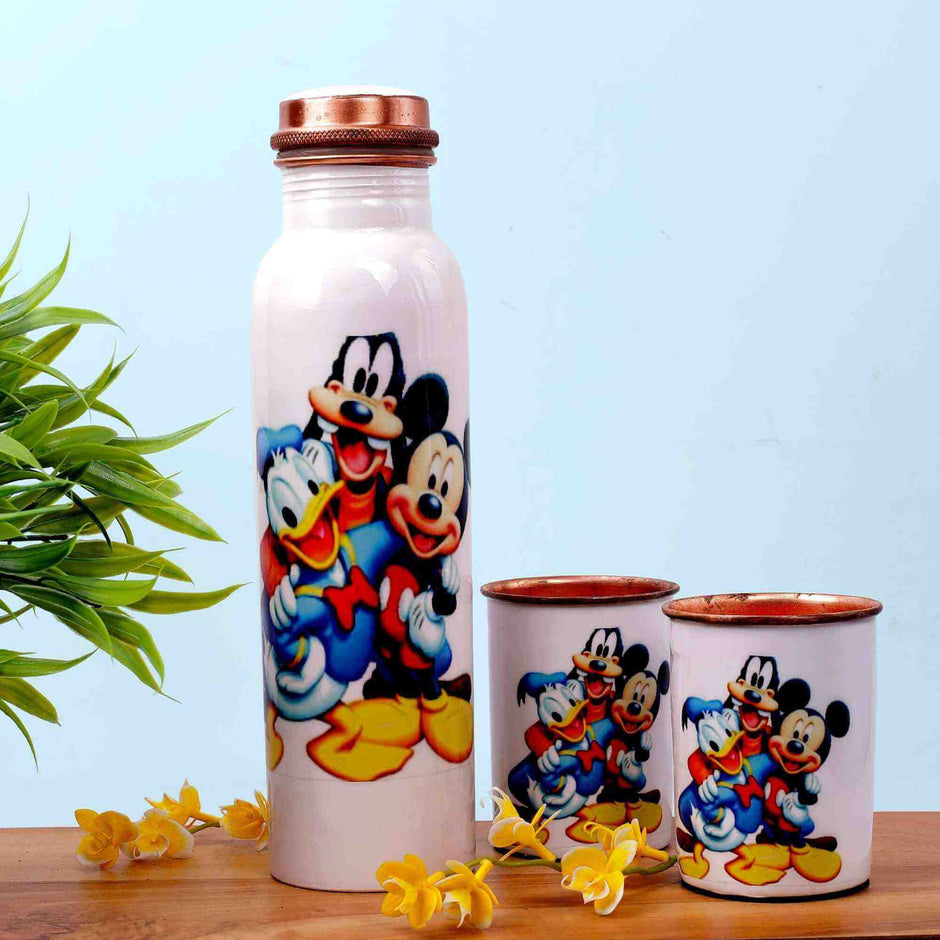 Spirited Mickey Mouse Universe Copper Bottle & Tumblers' Set